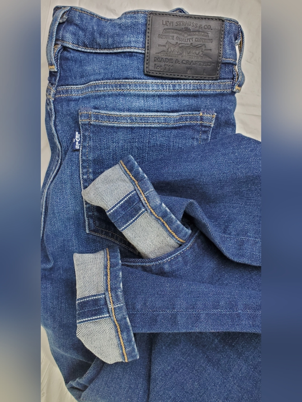 Levis Made Crafted Womens 711 Skinny Italian Selvedge Denim Jeans - Size 29 x 32
